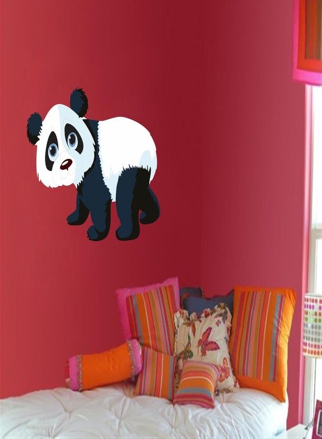 Sticker Studio ملصق حائط من الفينيل PVC بتصميم عائلة الباندا اللطيفة من ستيكر ستوديو، مثالي لتزيين المنزل - مناسب لغرفة المعيشة، غرفة النوم، الردهة، غرفة الأطفال، غرفة اللعب (المقاس: 58 سم × 38 سم) (باندا لطيفة من PVC) - Image 1